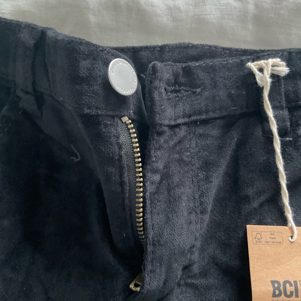 Kids black velvet jeans